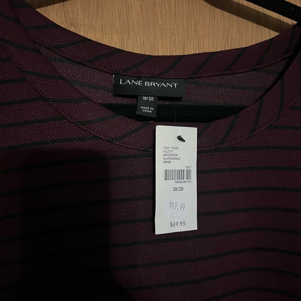 NWT Lane Bryant Striped Dress